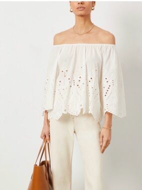 Natalie Martin Ella top tangier embroidery salt